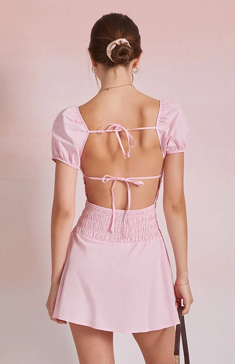 Beverly and Beck Jane Puff Sleeve Mini Dress