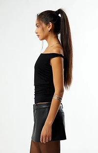 Third Charm Cassie Off-The-Shoulder Tank Top