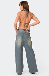 Edikted Scoop Neck Open-Back Crop Top