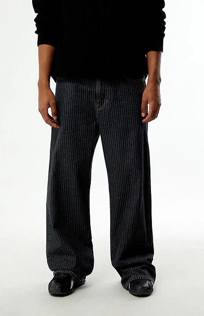 Pacsun Blake Extreme Baggy Jeans Pinstripe Black