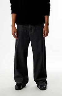 Pacsun Blake Extreme Baggy Jeans Pinstripe Black