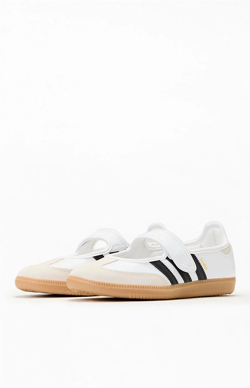 adidas Women's White & Black Samba Jane Sneakers
