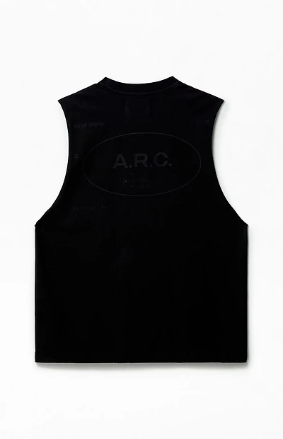 A.R.C. Black Vintage Wash Comfort Cut Off Muscle T-Shirt