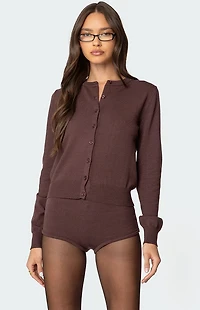 Edikted Ashlin Button Up Knit Cardigan