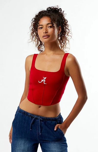 HYPE & VICE Alabama Crimson Tide Knit Corset Top