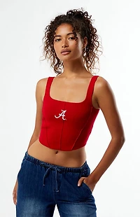 HYPE & VICE Alabama Crimson Tide Knit Corset Top