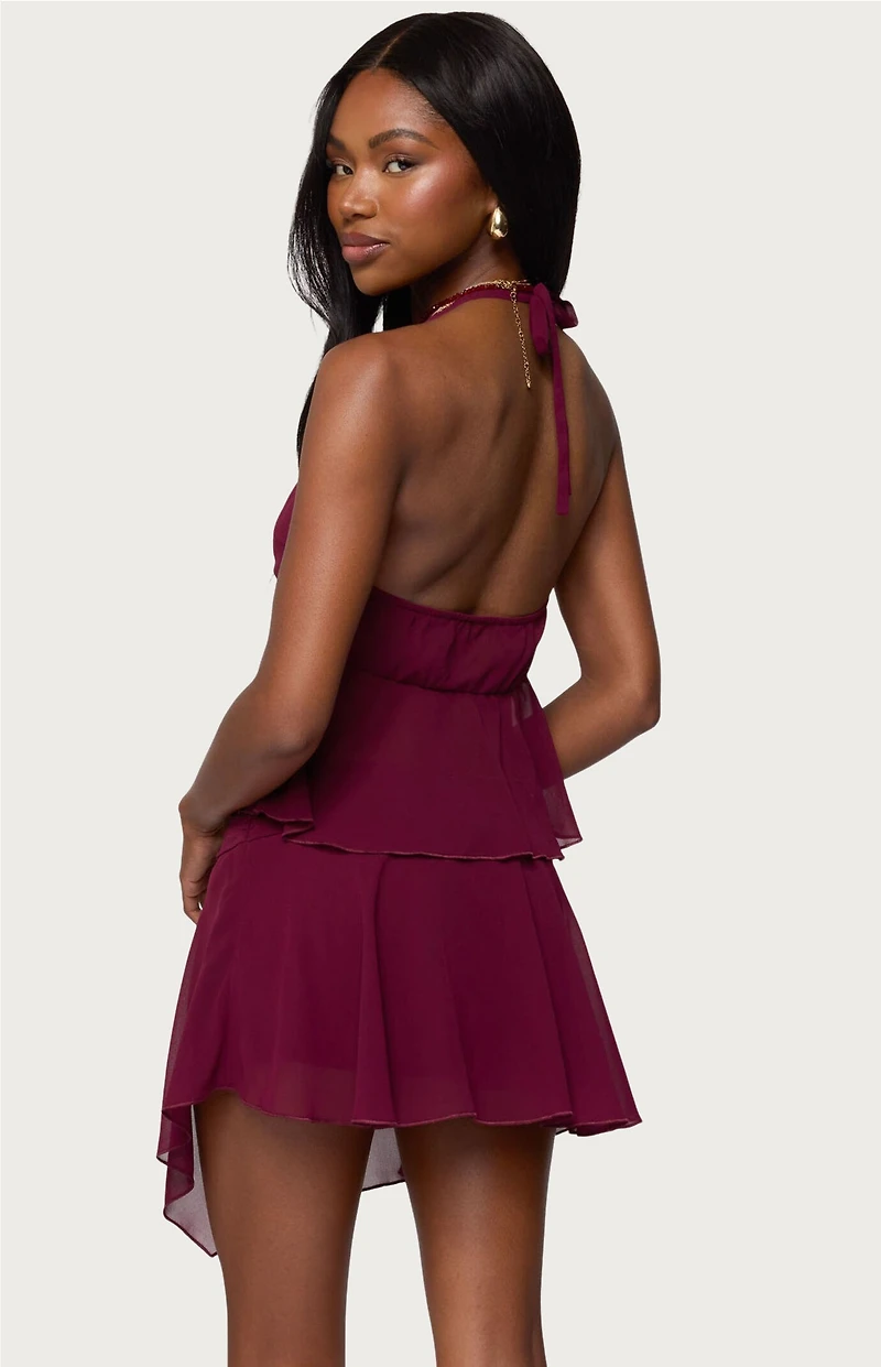 Edikted Sea Star Chiffon Split Front Top