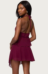 Edikted Sea Star Chiffon Split Front Top