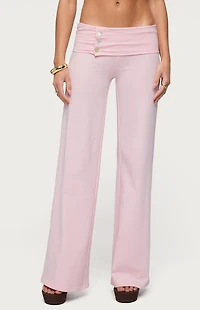 Edikted Poppy Foldover Wide Leg Pants