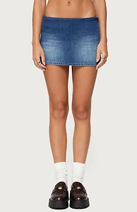 Edikted Archie Stretchy Denim Mini Skort