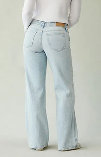 Pacsun Zoe Low Rise Girlfriend Jeans Light Indigo