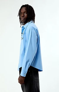 Pacsun Common Space Solid Long Sleeve Oxford Shirt