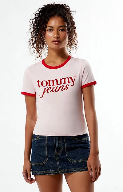 Tommy Jeans Script Slim Ringer T-Shirt