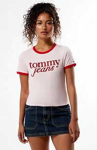 Tommy Jeans Script Slim Ringer T-Shirt