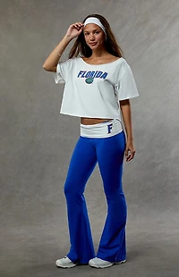 WILD COLLECTIVE Florida Gators Fold-Over Flare Yoga Pants