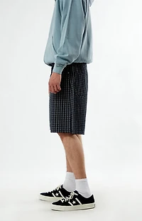 Obey Plaid Baggy Denim Shorts