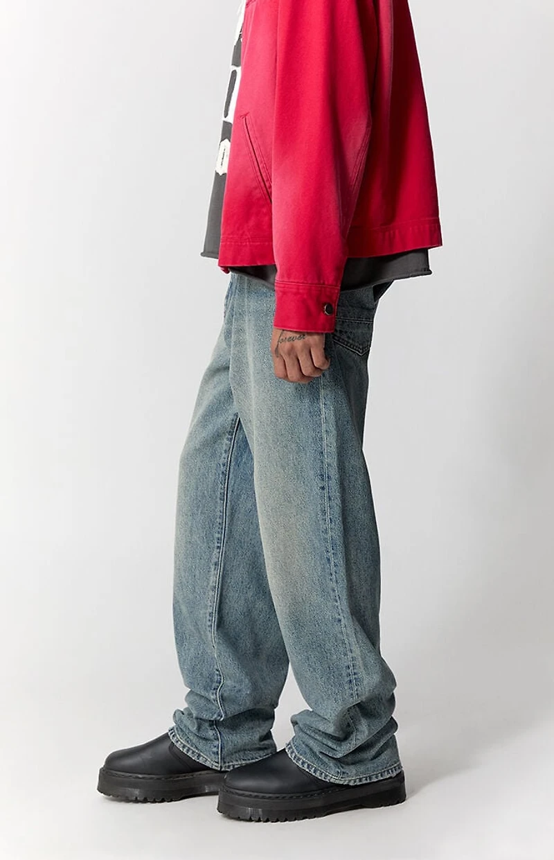 Pacsun Dylan Baggy Jeans Clean Medium Blue