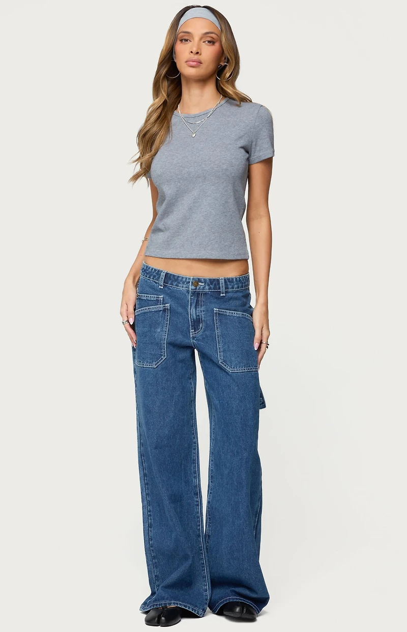 Edikted Connie Low Rise Baggy Carpenter Jeans