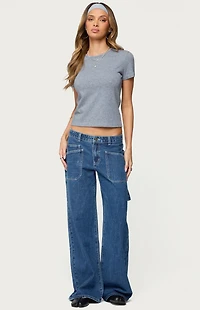 Edikted Connie Low Rise Baggy Carpenter Jeans
