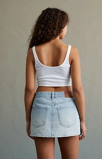 RARE DNM EDIT Studded Mid Rise Denim Mini Skirt