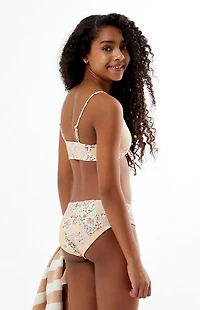 Pacsun Kids Patchwork Cinched Tank & Mid Rise Bikini Set