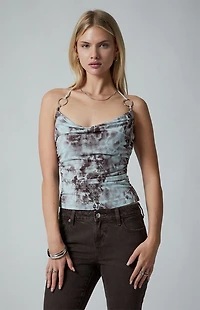 Third Charm Nicole Mesh Ring Tank Top