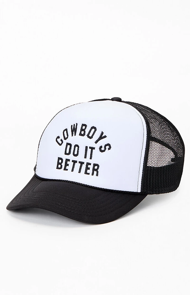 Diamond Cross Ranch Black Cowboys Do It Better Trucker Hat