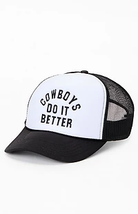Diamond Cross Ranch Black Cowboys Do It Better Trucker Hat