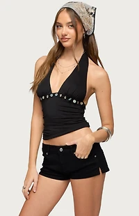 Edikted Ronya Iridescent Halter Top