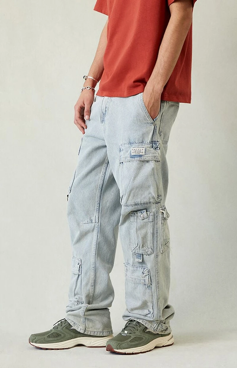 Pacsun Dylan Baggy Jeans Cargo Light Indigo