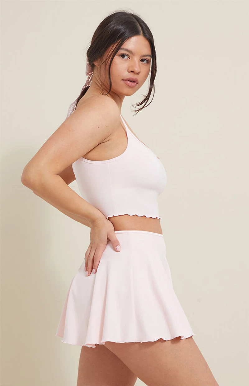 PAC 1980 Active Pink Charmed Cropped Tank Top