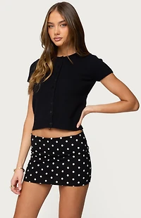 Edikted Coreen Button Up Knit Top