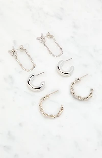 LA Hearts 3 Pack Celestial Earrings