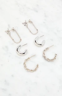 LA Hearts 3 Pack Celestial Earrings