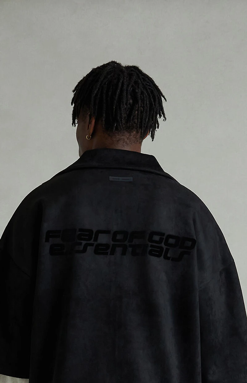 Fear of God ESSENTIALS Vintage Black High Neck 3/4 Sleeve Jacket