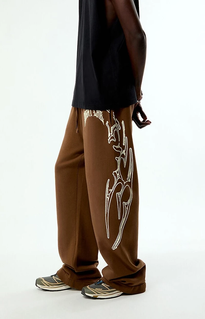 Nightlab x Pacsun Brown Night Moon Baggy Sweatpants