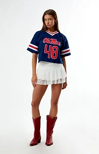 HYPE & VICE Mississippi Ole Miss Cropped Football Jersey