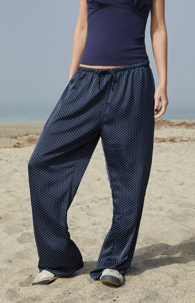 John Galt Blue Polka Dot Anastasia Lounge Pants