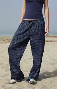 John Galt Blue Polka Dot Anastasia Lounge Pants