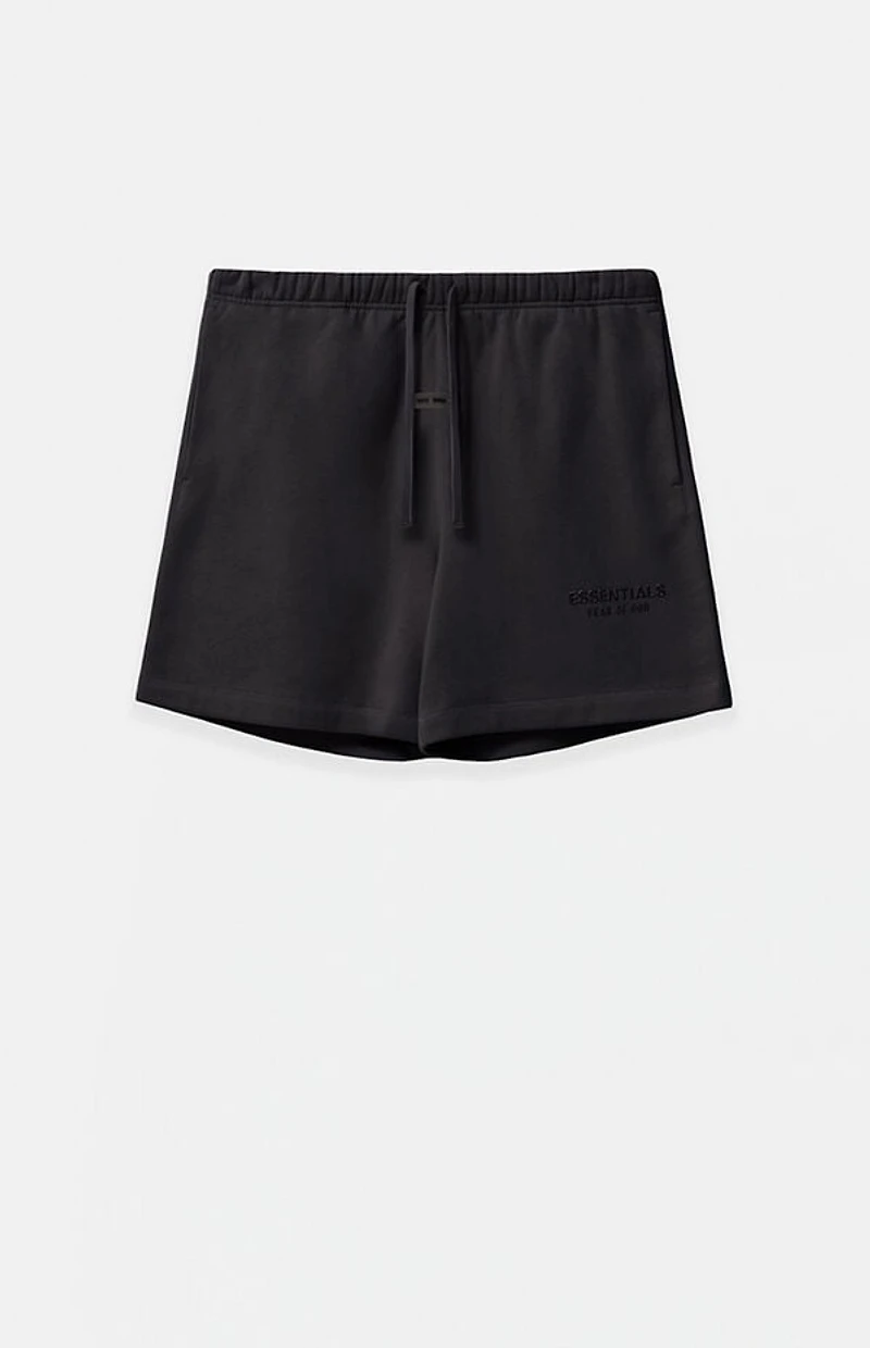Fear of God ESSENTIALS Kids Jet Black Fleece Soccer Sweat Shorts