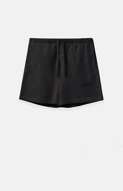 Fear of God ESSENTIALS Kids Jet Black Fleece Soccer Sweat Shorts