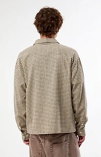 Pacsun Micro Plaid Flannel Long Sleeve Shirt