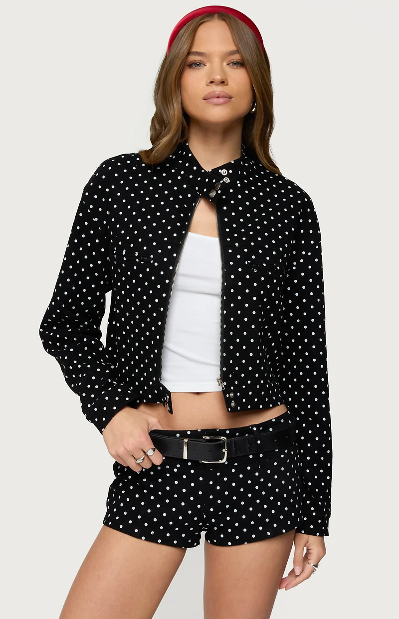 Edikted Tabitha Polka Dot Jacket
