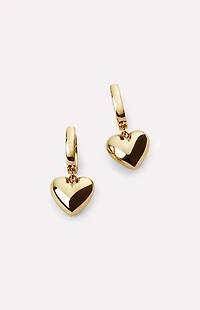 Ana Luisa Jessica Puffed Heart Hoop Earrings
