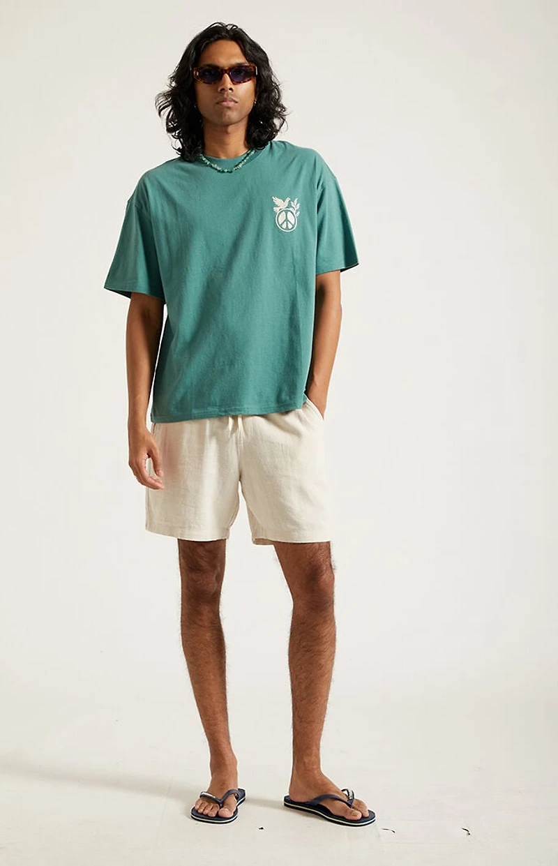 Pacsun Cream Linen Shorts