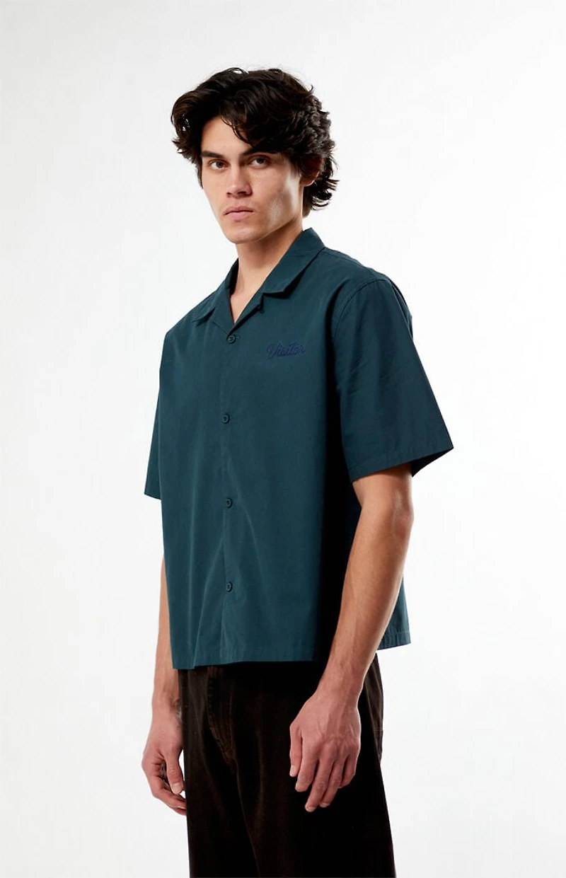 Pacsun Farms Green Woven Camp Shirt