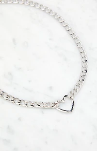LA Hearts Heart Cuban Chain Necklace