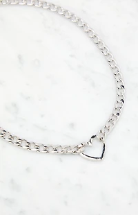LA Hearts Heart Cuban Chain Necklace