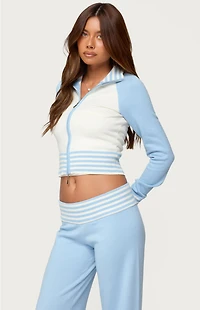 Edikted Clarisse Contrast Stripey Cardigan