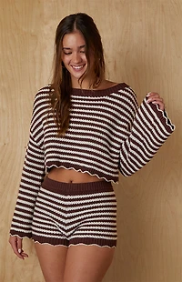 Your Favorite Jordyn Crochet Cropped Sweater